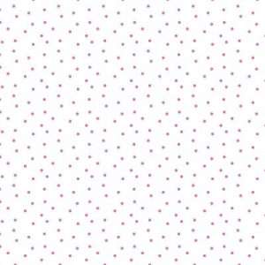 Baumwollstoff - Tupfen weiß-pink