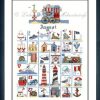 Stickpackung - Kalender August