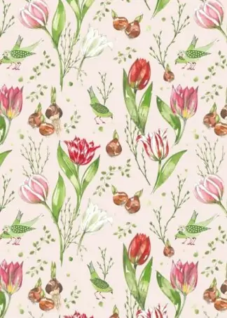 Tulpenzeit - Baumwollstoff