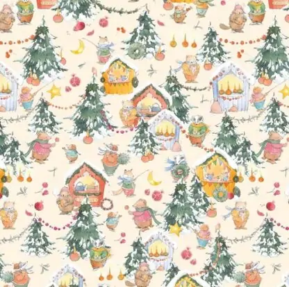 Weihnachtsmarkt - Baumwollstoff