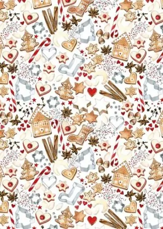 Kleine Weihnachtsbäckerei - Baumwollstoff