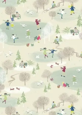 Winterpark - Baumwollstoff