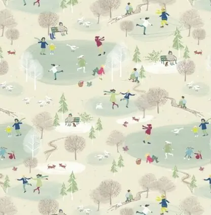 Winterpark - Baumwollstoff