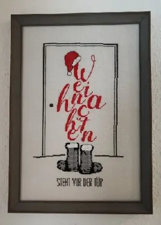 Weihnachten steht vor der Tür - Stickanleitung