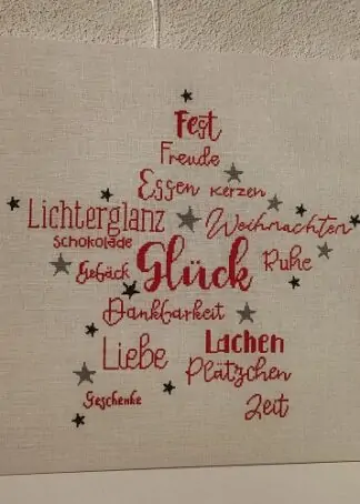 Fest, Freude, Glück - Stickanleitung