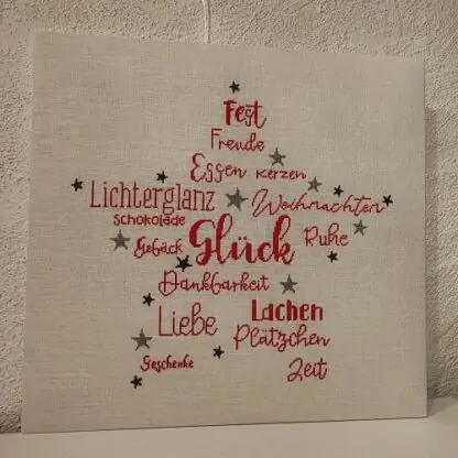 Fest, Freude, Glück - Stickanleitung
