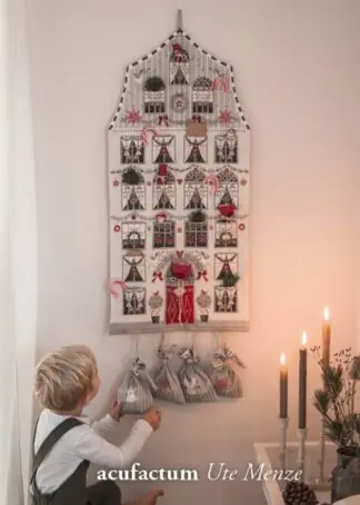 Panel Weihnachtshaus - Baumwollstoff