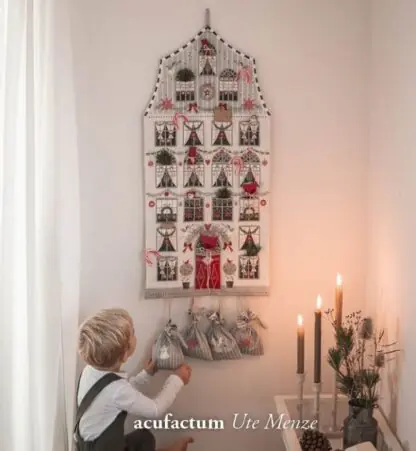 Panel Weihnachtshaus - Baumwollstoff