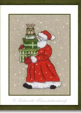 Weihnachtsmann mit Paketen