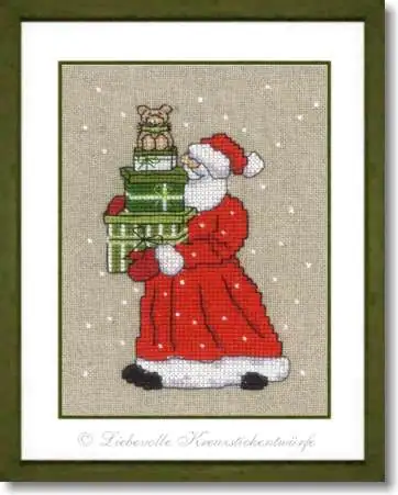 Weihnachtsmann mit Paketen