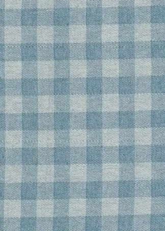 Karo Blau - Baumwoll-Webstoff
