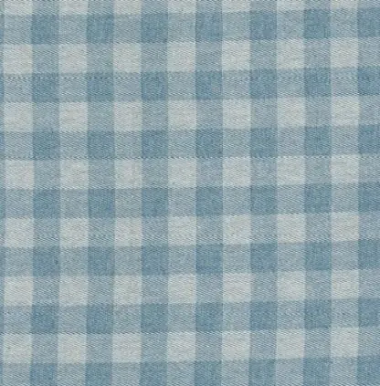 Karo Blau - Baumwoll-Webstoff