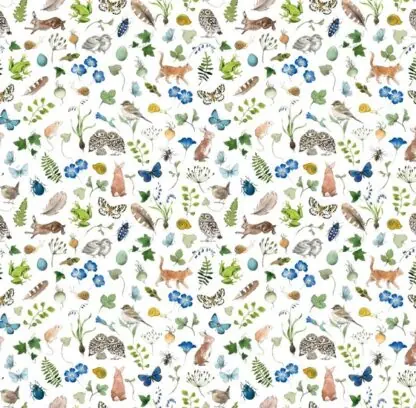 Flora und Fauna - Baumwollstoff