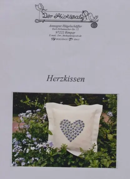 Herzkissen - Stickanleitung