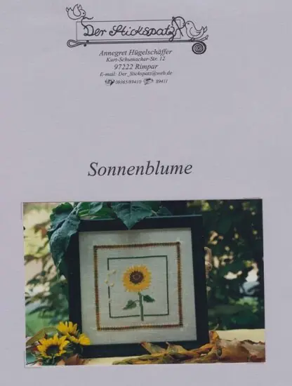 Sonnenblume - Stickanleitung