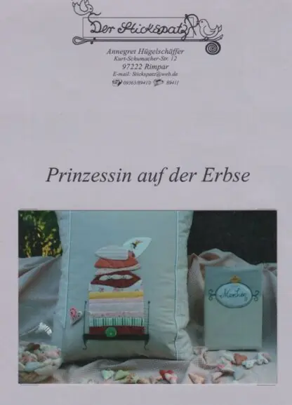Prinzessin auf der Erbse - Stickanleitung
