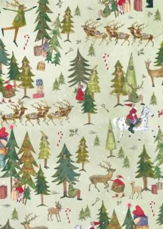 Weihnachtsfabelwald - Baumwollstoff