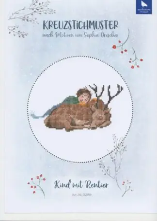 Kind mit Rentier - Stickanleitung