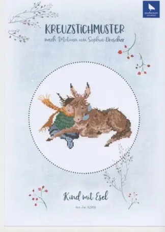 Kind mit Esel - Stickanleitung