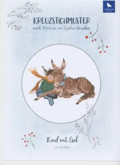 Kind mit Esel - Stickanleitung