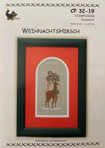 Weihnachtshirsch - Stickpackung CP