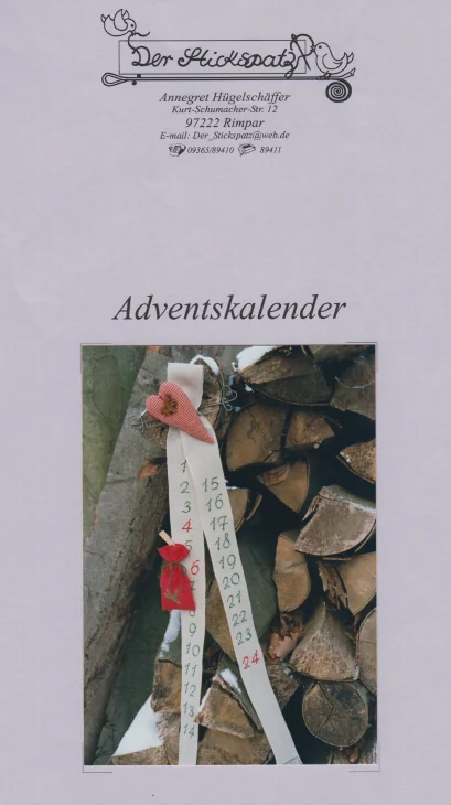 Adventskalener - Stickanleitung