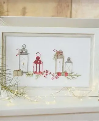 Weihnachtslaternen - Stickanleitung