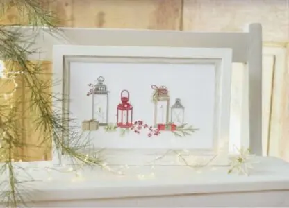 Weihnachtslaternen - Stickanleitung