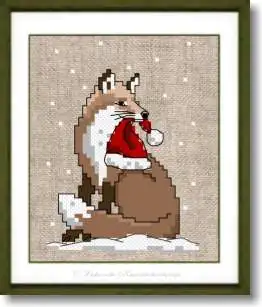 Kleiner Fuchs zu Weihnachten - Stickpackung