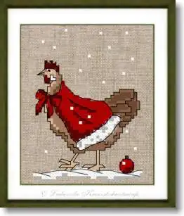 Kleines Huhn zu Weihnachten - Stickpackung