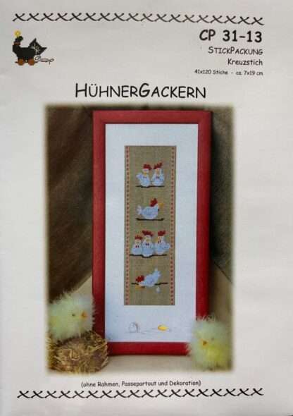 Hühner-Gackern - Stickpackung