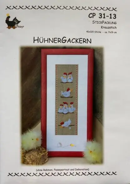 Hühner-Gackern - Stickpackung