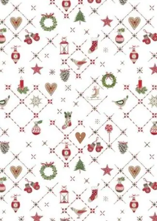 Weihnachtsornamente - Baumwollstoff