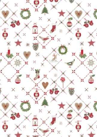 Weihnachtsornamente - Baumwollstoff