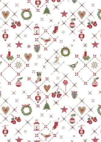 Weihnachtsornamente - Baumwollstoff
