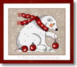 Eisbär zu Weihnachten - Stickpackung