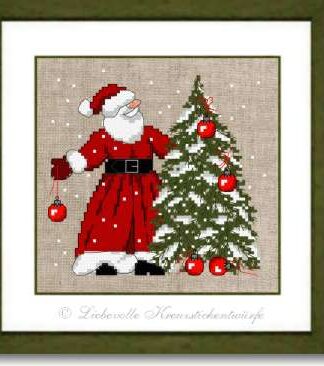 Nikolaus mit Tannenbaum - Stickpackung