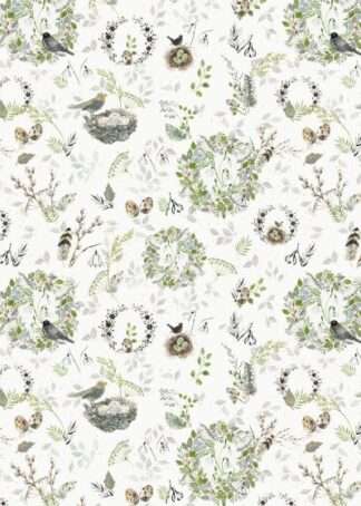 Frühlingskränze - Baumwollstoff