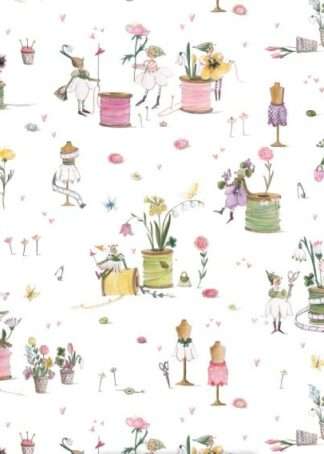 Fadenspiel Frühling - Baumwollstoff