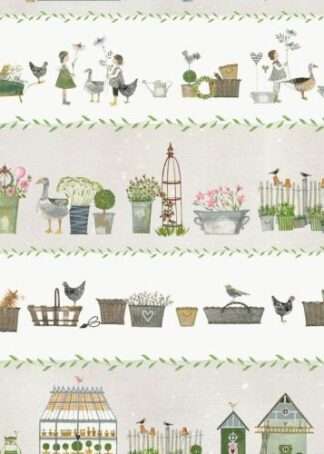 Landhausstreifen - Baumwollstoff