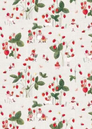 Erdbeerernte - Baumwollstoff